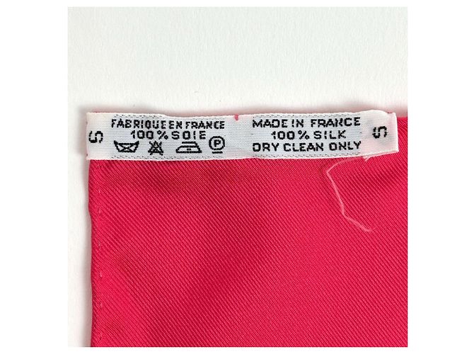 Hermès Foulard Hermes Carre 90 Grands Fonds Rosa - vista 2