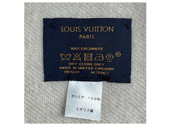 Sciarpa Louis Vuitton Reykjavik Monogram in cashmere Beige - vista 6