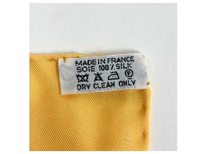 Hermès Foulard Hermes Carre 90 A CONTRE COURANT Multicolore Giallo - vista 2