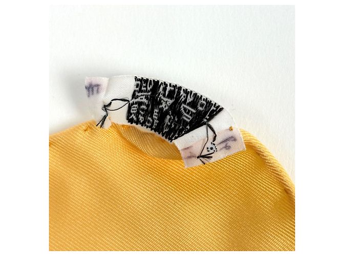 Hermès Foulard Hermes Carre 90 A CONTRE COURANT Multicolore Giallo - vista 3
