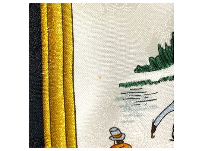 Hermès Foulard Hermes Carre 90 Joies d Hiver Nero Multicolore - vista 4
