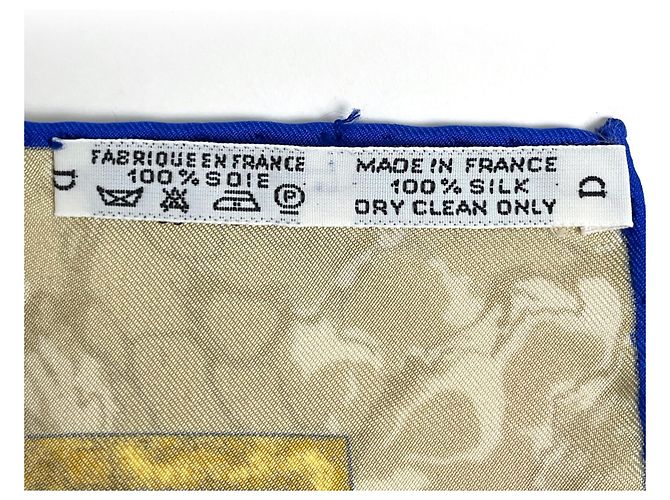 Hermès Foulard di seta Hermes CARPE 90 Blu Multicolore - vista 2