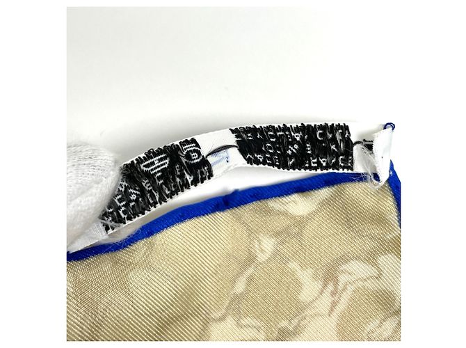 Hermès Foulard di seta Hermes CARPE 90 Blu Multicolore - vista 3