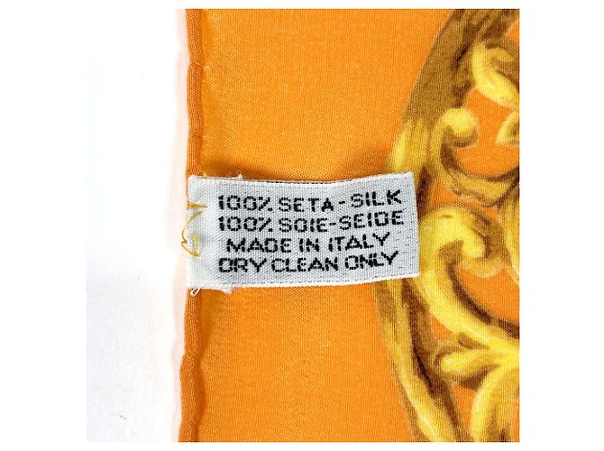 Foulard in seta Chanel con logo Coco Mark Multicolore Giallo - vista 2