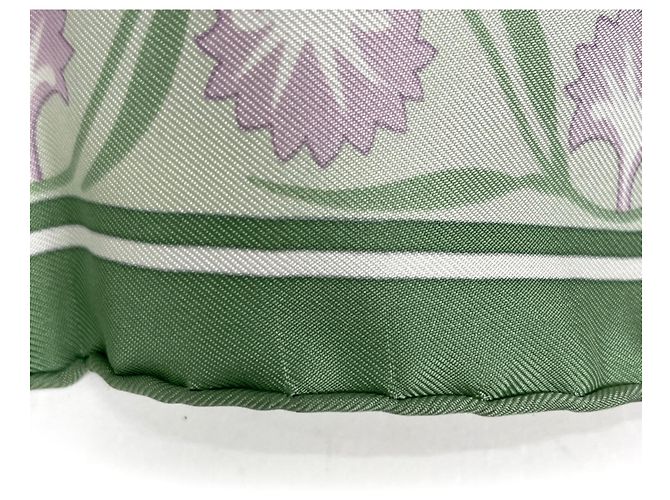 Hermès Foulard Hermes Carre 90 OEillets Sauvages Multicolore Verde chiaro - vista 5