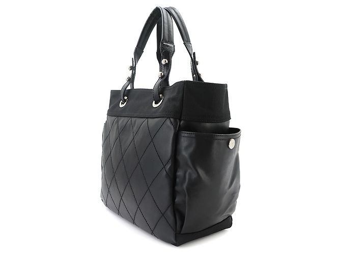 Timeless Borsa a mano Chanel Paris Biarritz GM Tote Nero - vista 4