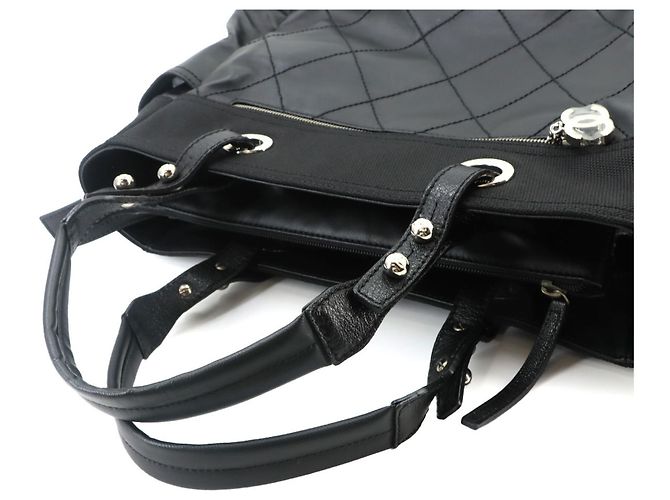 Timeless Borsa a mano Chanel Paris Biarritz GM Tote Nero - vista 6
