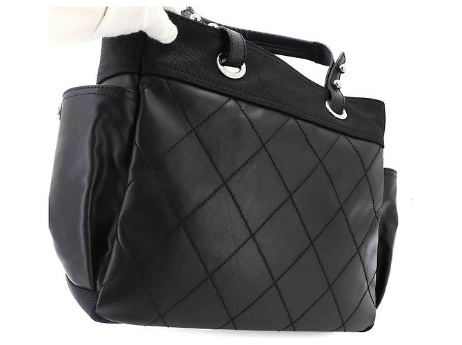 Timeless Borsa a mano Chanel Paris Biarritz GM Tote Nero - vista 8