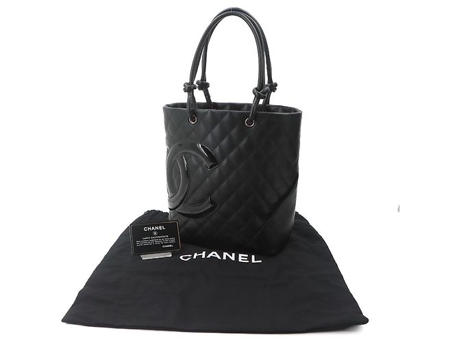 Borsa tote media Chanel Cambon Line Nero - vista 2