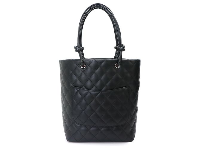 Borsa tote media Chanel Cambon Line Nero - vista 3