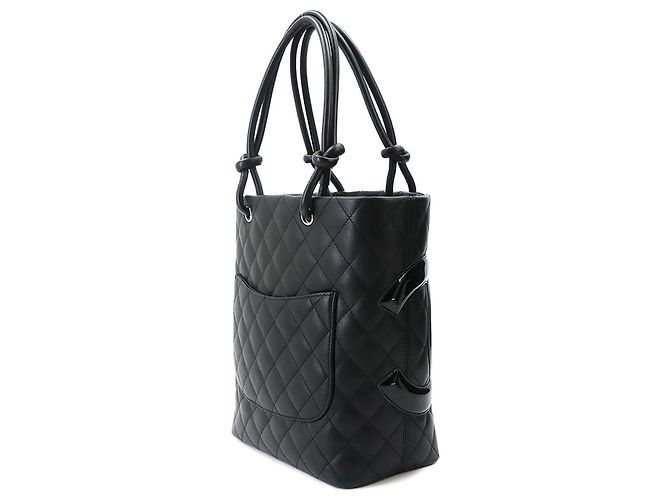Borsa tote media Chanel Cambon Line Nero - vista 4