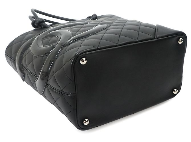 Borsa tote media Chanel Cambon Line Nero - vista 5