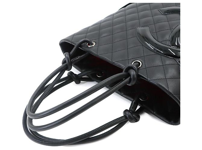 Borsa tote media Chanel Cambon Line Nero - vista 6