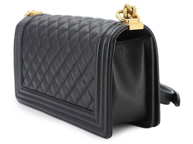 Borsa a tracolla Chanel Boy Chain Nero - vista 3