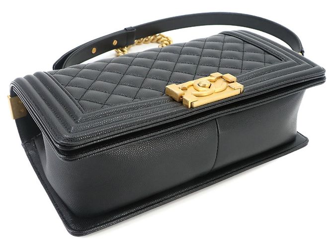 Borsa a tracolla Chanel Boy Chain Nero - vista 4