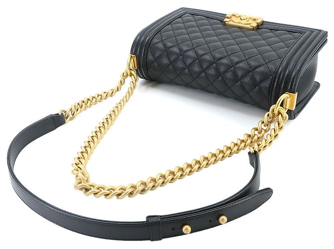 Borsa a tracolla Chanel Boy Chain Nero - vista 5