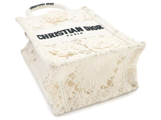 Borsa Christian Dior Book Tote Vertical Mini Bianco - vista 4