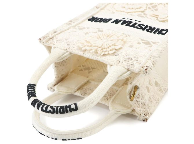 Borsa Christian Dior Book Tote Vertical Mini Bianco - vista 5