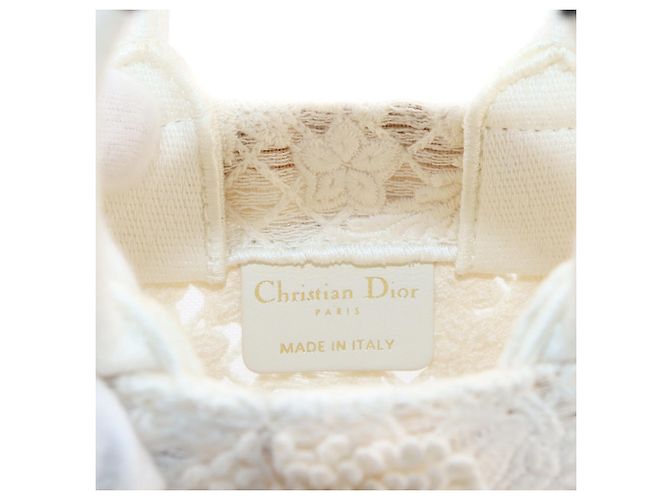 Borsa Christian Dior Book Tote Vertical Mini Bianco - vista 7