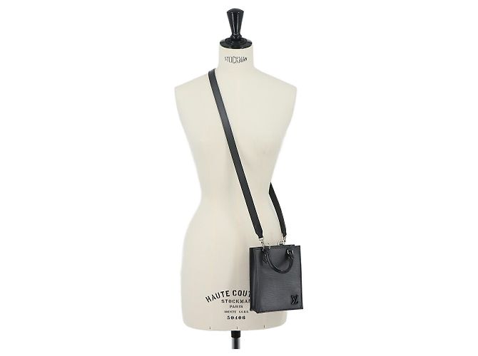 Borsa Louis Vuitton Epi Petite Sac Plat Nero - vista 9