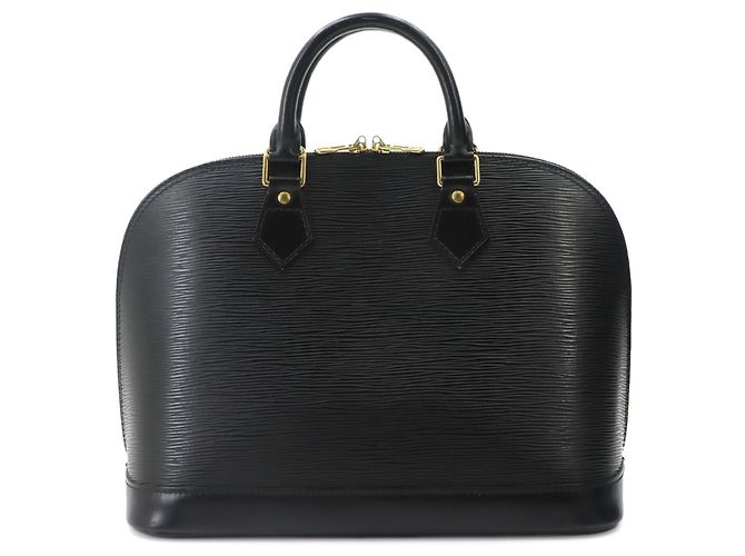 Borsa a mano Louis Vuitton Alma PM in pelle Epi, Noir Nero - vista 2