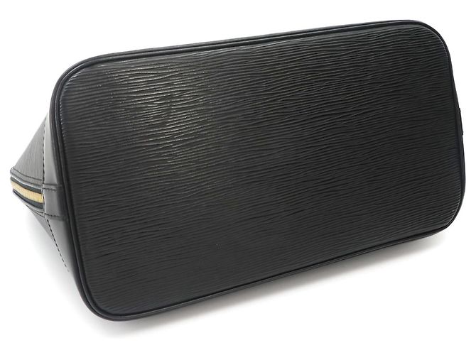 Borsa a mano Louis Vuitton Alma PM in pelle Epi, Noir Nero - vista 4