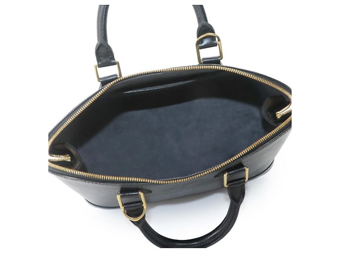 Borsa a mano Louis Vuitton Alma PM in pelle Epi, Noir Nero - vista 6