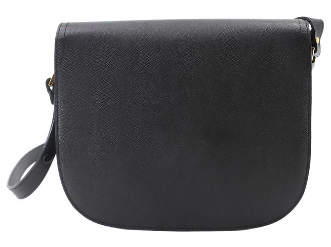 Bolsa de ombro em couro preto Yves Saint Laurent - vista 3