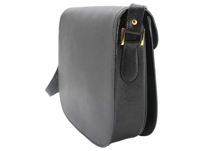 Bolsa de ombro em couro preto Yves Saint Laurent - vista 4