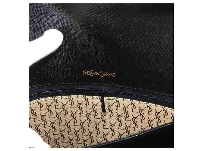 Bolsa de ombro em couro preto Yves Saint Laurent - vista 7