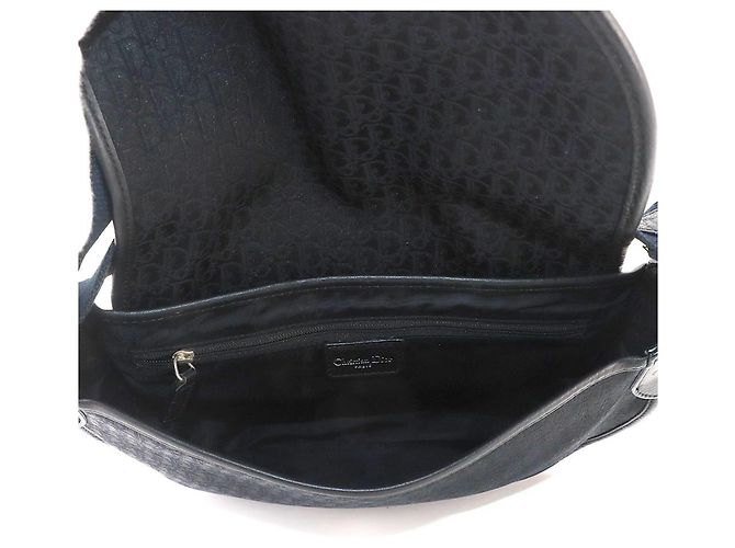Borsa a tracolla Christian Dior Trotter Street Chic Nero Blu navy - vista 6
