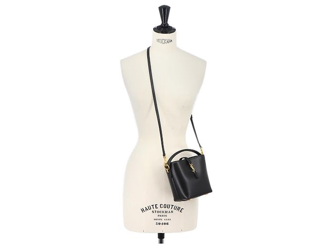 Borsa 2-way Saint Laurent LE37 Mini Nero - vista 9