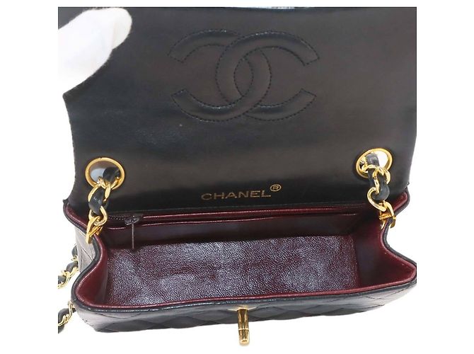 Borsa a tracolla con catena Chanel Mini Matelassé Nero - vista 8