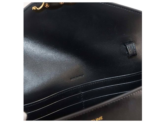 Céline Celine Margo Triomphe Kettenportemonnaie Schwarz - Ansicht 8