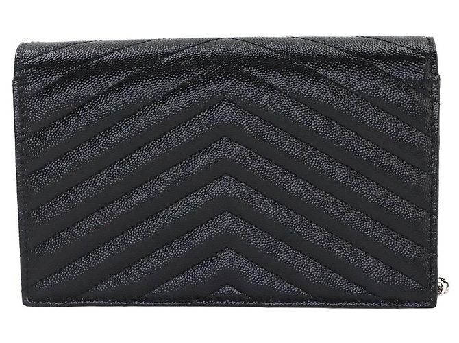 Portafoglio a catena Saint Laurent Cassandre Envelope Nero - vista 3