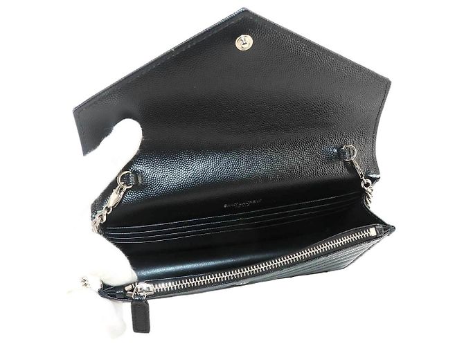 Portafoglio a catena Saint Laurent Cassandre Envelope Nero - vista 7