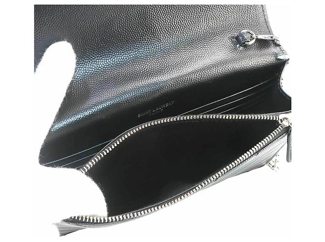 Portafoglio a catena Saint Laurent Cassandre Envelope Nero - vista 8