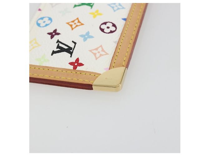 LOUIS VUITTON Monogram Multicolor Pochette Cles Purse White M92655 Auth 193766M Bianco - vista 16