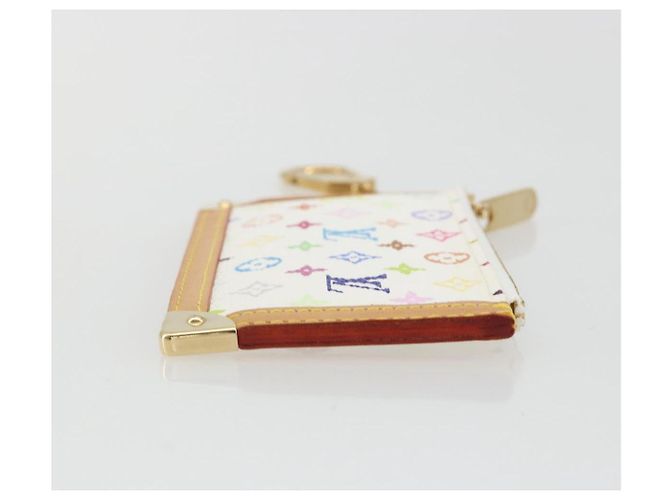 LOUIS VUITTON Monogram Multicolor Pochette Cles Purse White M92655 Auth 193766M Bianco - vista 3