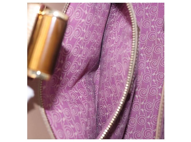 Bulgari Borsa a mano BVLGARI in pelle 2way Beige tono oro Auth BA14579A - vista 24