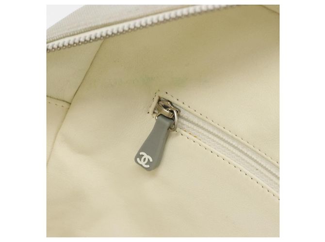 Borsa Boston CHANEL Sports Line Matelasse Canvas Gray Silver CC Auth bs36613 Marrone Argento - vista 25