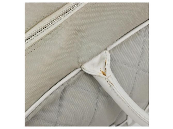 Borsa Boston CHANEL Sports Line Matelasse Canvas Gray Silver CC Auth bs36613 Marrone Argento - vista 9