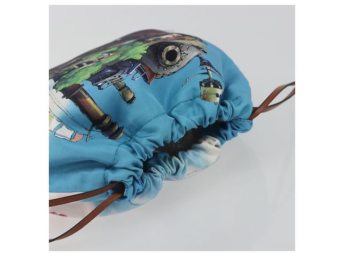 LOEWE x Studio Ghibli Howl's Moving Castle Pouch Nylon Blue Auth 167479M - vista 5