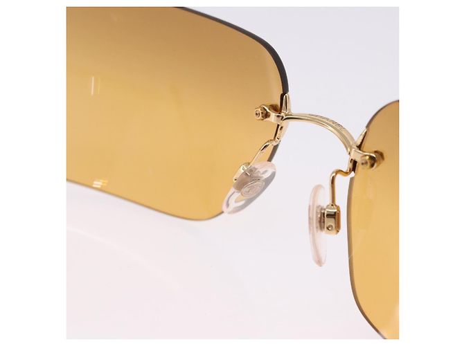 Gafas de sol CHANEL COCO Mark metal Gold Tone CC Auth 193597V - vista 10