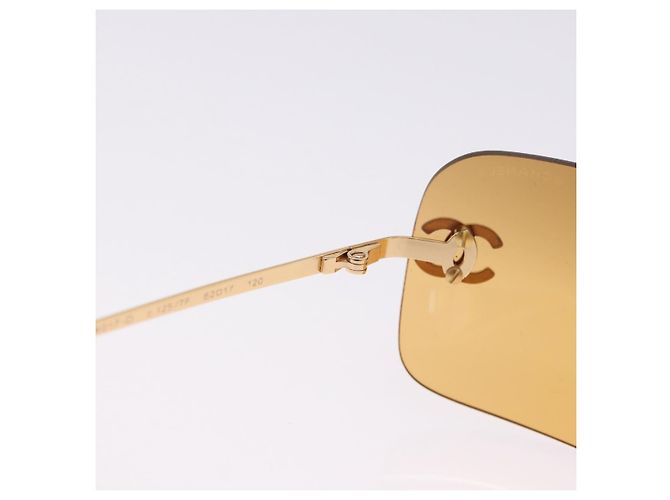 Gafas de sol CHANEL COCO Mark metal Gold Tone CC Auth 193597V - vista 14
