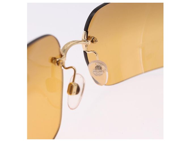 Gafas de sol CHANEL COCO Mark metal Gold Tone CC Auth 193597V - vista 15