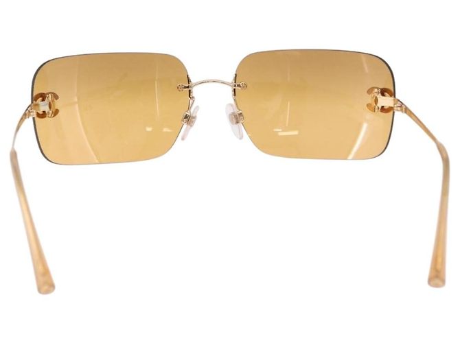 Gafas de sol CHANEL COCO Mark metal Gold Tone CC Auth 193597V - vista 2