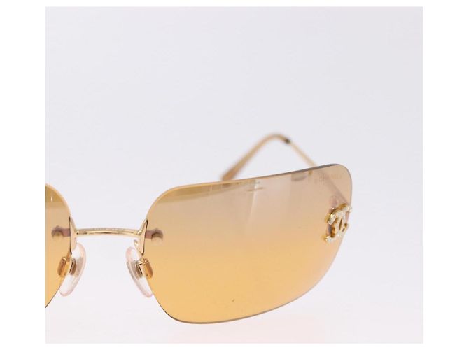Gafas de sol CHANEL COCO Mark metal Gold Tone CC Auth 193597V - vista 4