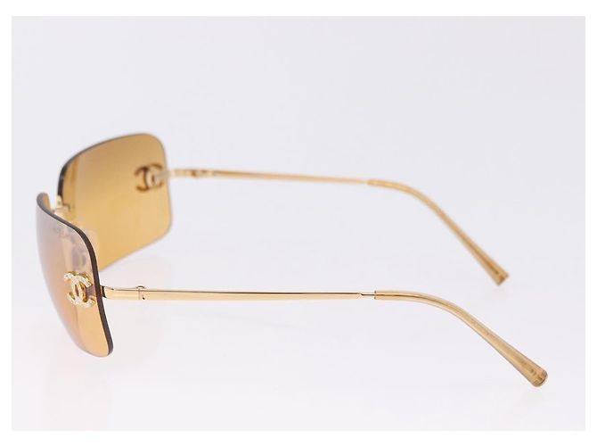 Gafas de sol CHANEL COCO Mark metal Gold Tone CC Auth 193597V - vista 6