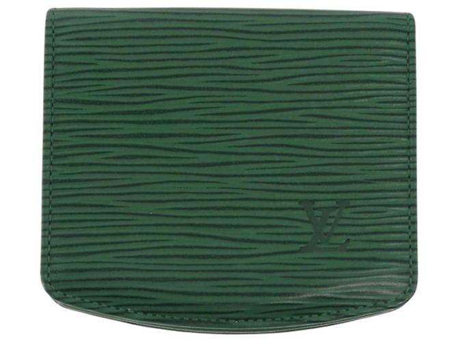 LOUIS VUITTON Monogram Epi Coin Purse 2 Set Green LV Auth 195219 Verde Monograma - vista 2